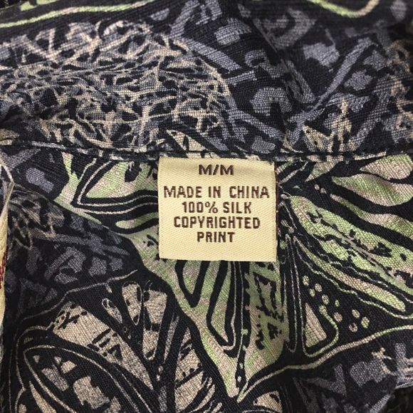 Tommy Bahama Mens 100% Silk Hawaiian Short Sleeve Button Up Shirt size Medium - Picture 7 of 13